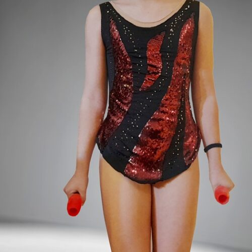 Cómo fusionar lentejuelas y cristales en un maillot de Gimnasia Rítmica. Brillo Intenso